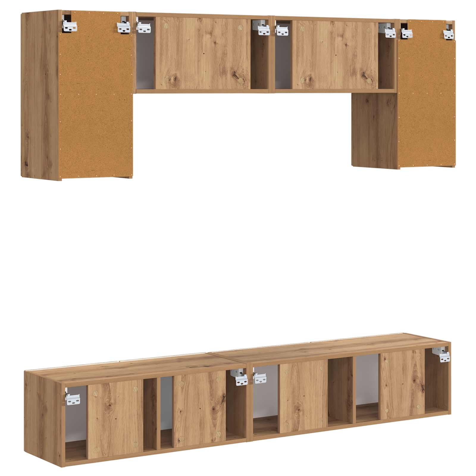 Set mobile TV 4 pcs Rovere artigianale Legno ingegnerizzato | homemem39