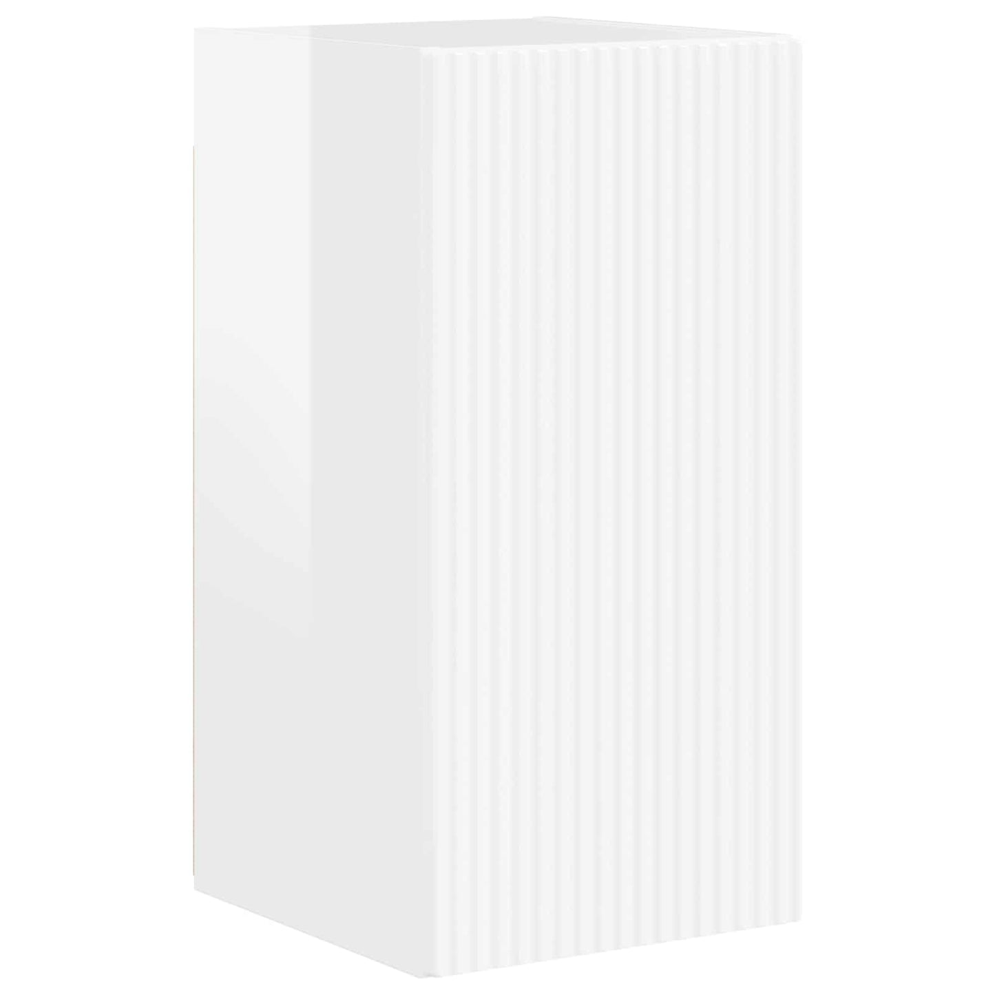 Set mobile TV 5 pcs Bianco Lucido Legno multistrato