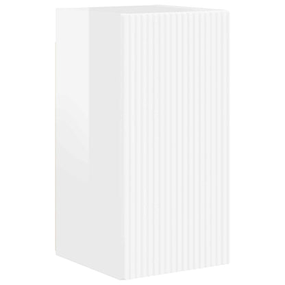 Set mobile TV 5 pcs Bianco Lucido Legno multistrato