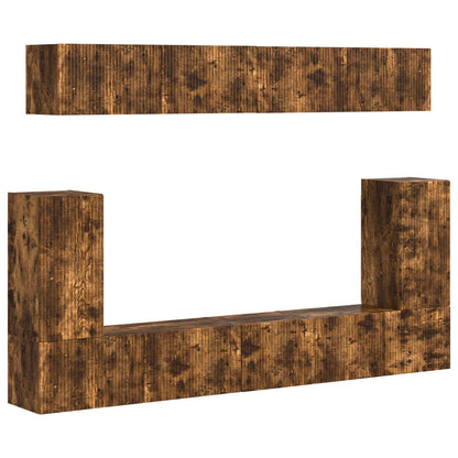 Set mobile TV 5 pcs Rovere fumé Legno multistrato