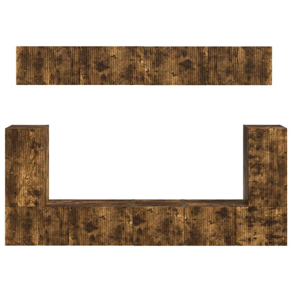 Set mobile TV 5 pcs Rovere fumé Legno multistrato