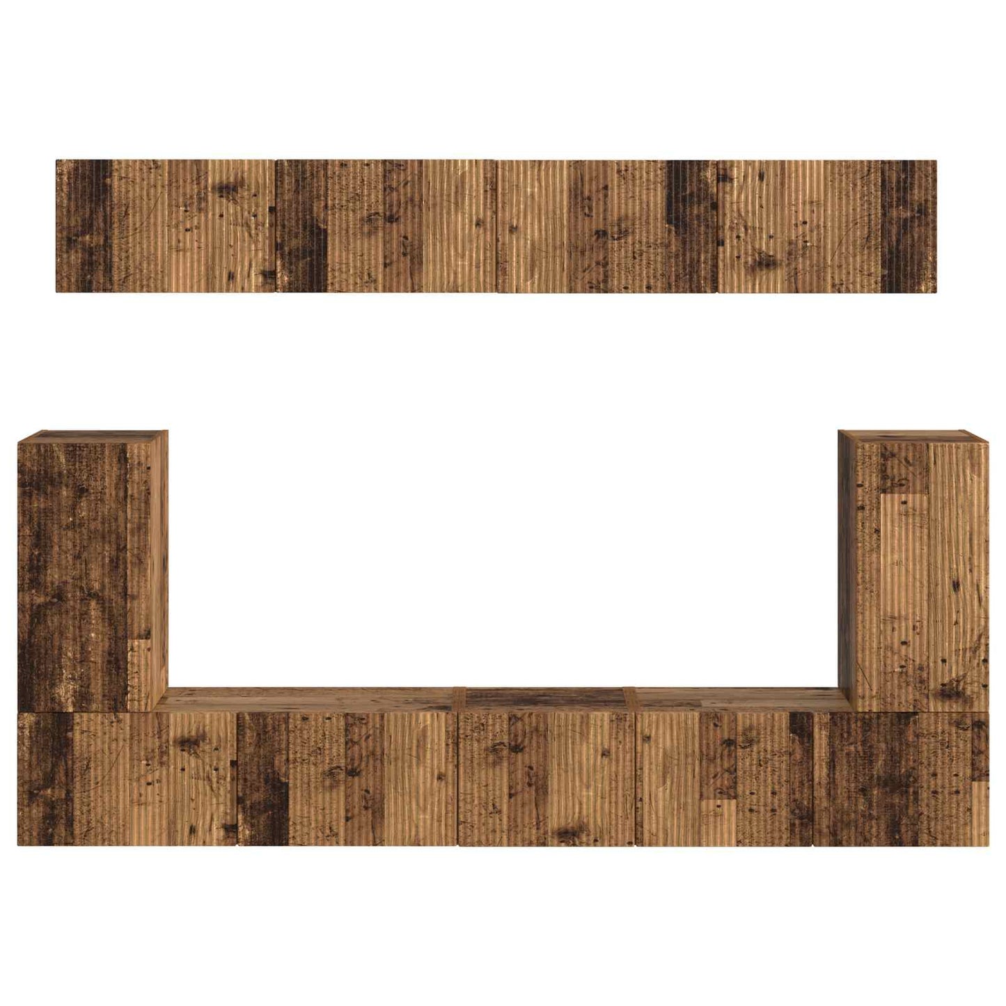 Set mobile TV 5 pcs Legno vecchio Legno multistrato