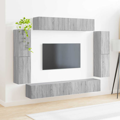 Mobile TV 4 pcs Grigio Sonoma