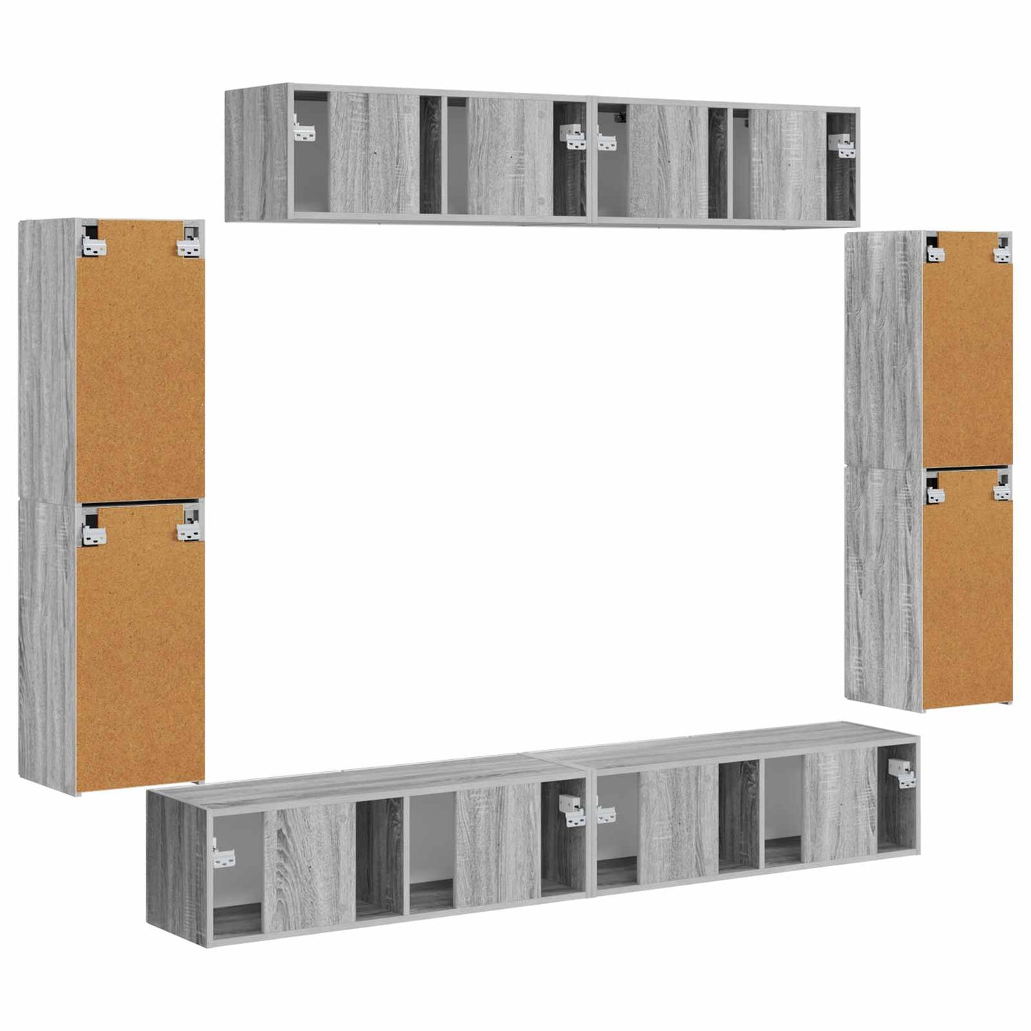 Mobile TV 4 pcs Grigio Sonoma