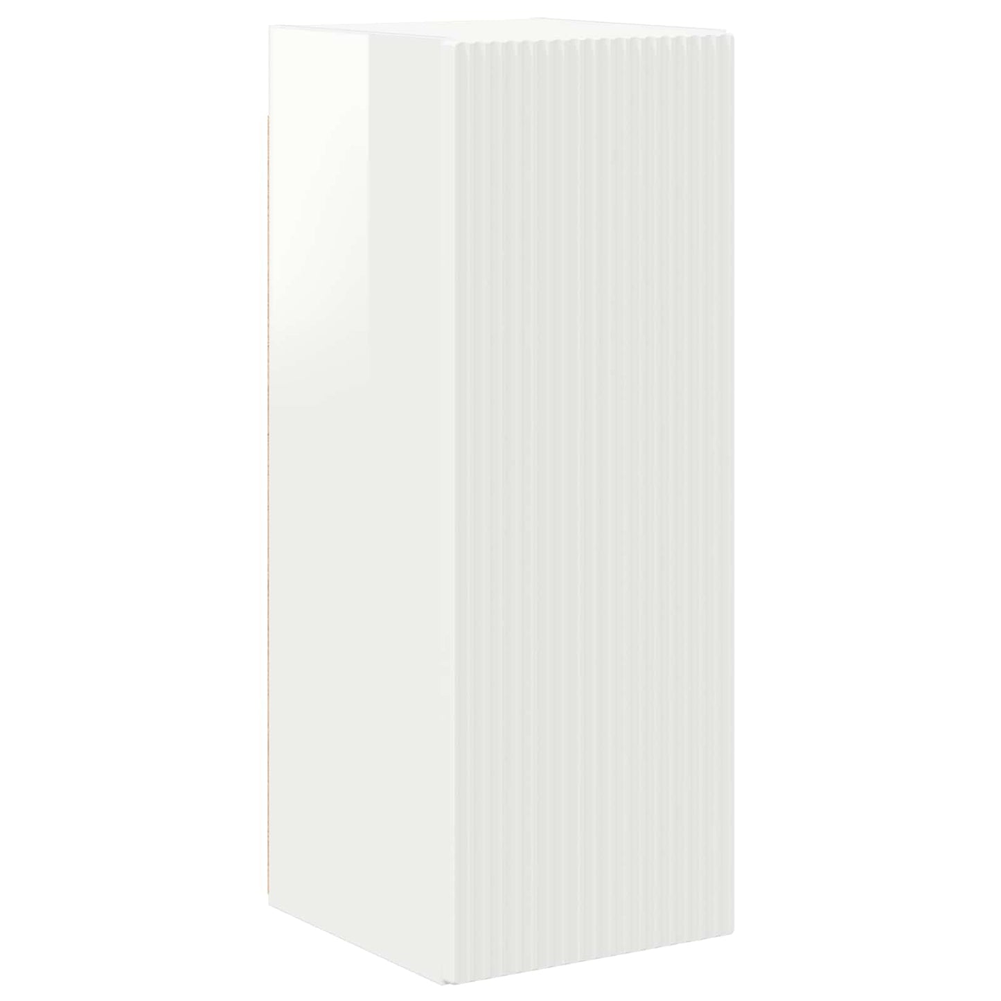 Set mobile TV 4 pcs Bianco Lucido Legno multistrato