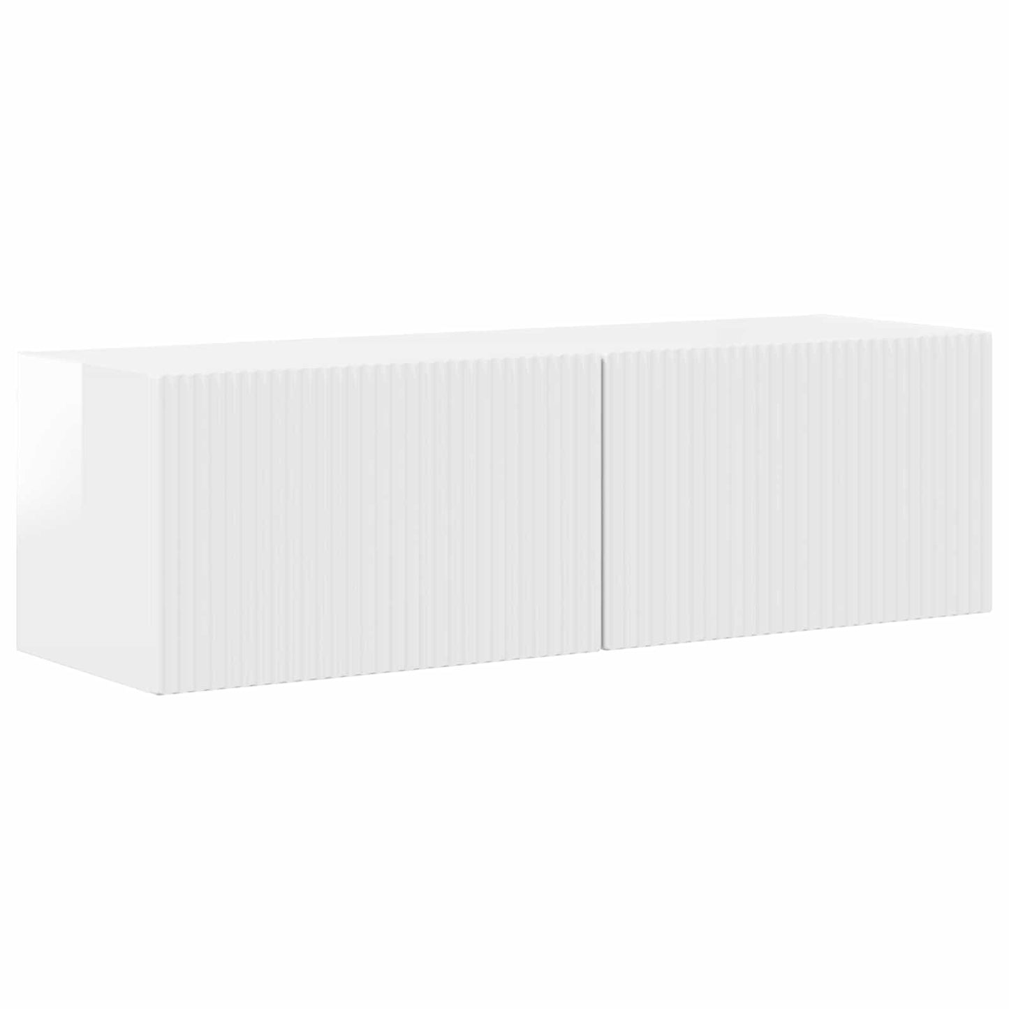 Set mobile TV 4 pcs Bianco Lucido Legno multistrato