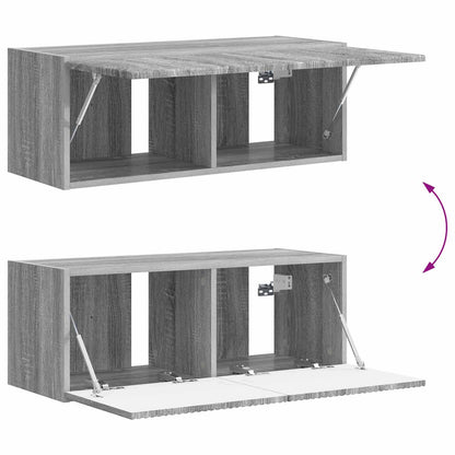 Set mobile TV 4 pcs Grigio Sonoma Legno multistrato