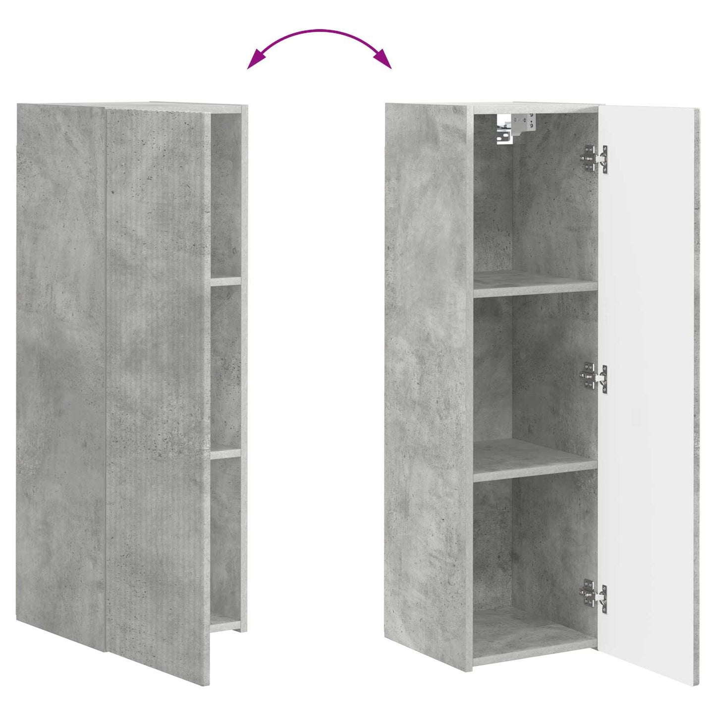 Mobile TV 5 pcs Grigio cemento
