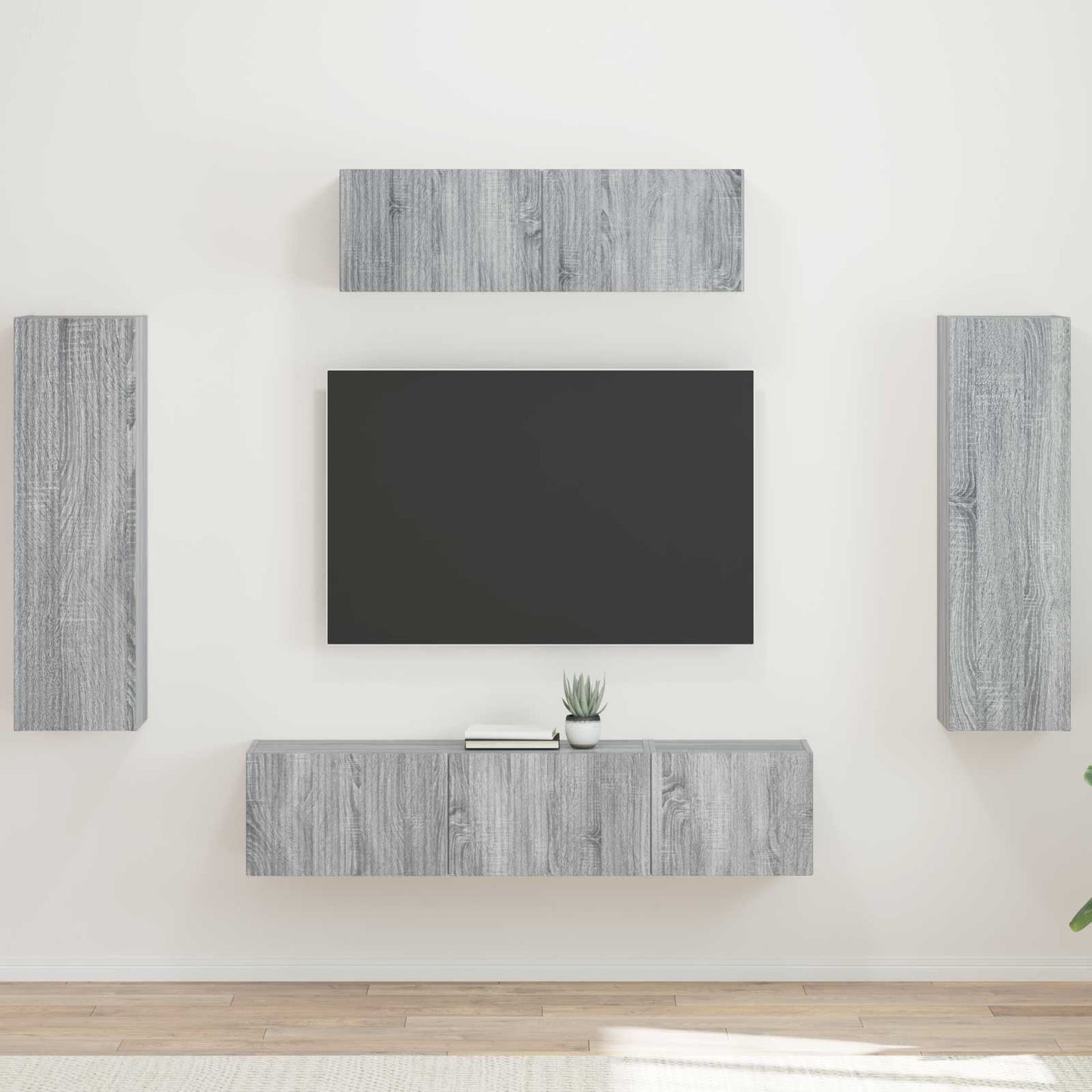 Mobile TV 3 pcs Grigio Sonoma