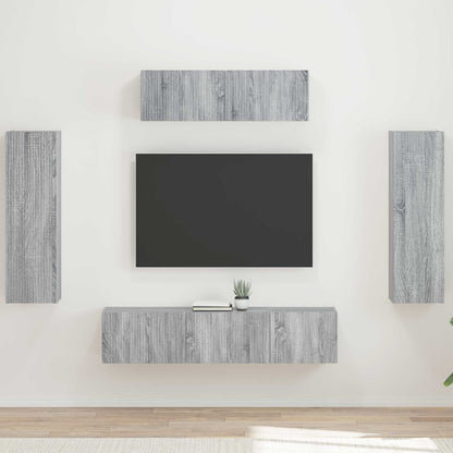 Mobile TV 5 pcs Grigio Sonoma