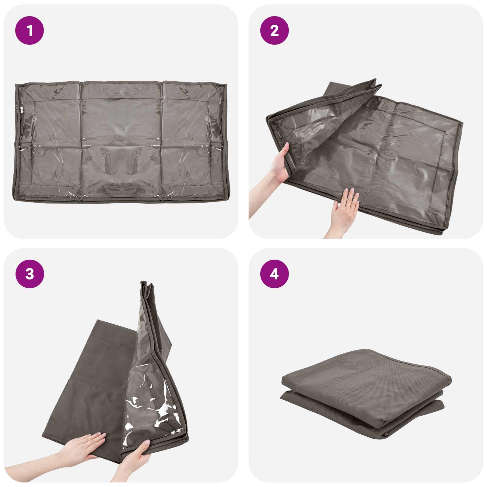 Scatola di stoccaggio con finestra trasparente in alto 6 pcs | homemem39