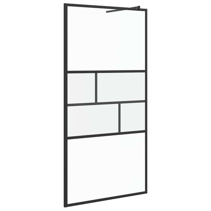 Parete Doccia Walk-in Nero 80 x 195 x 0.5 cm Vetro e Alluminio