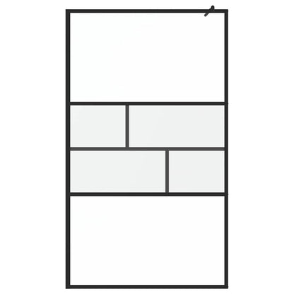 Parete Doccia Walk-in Nero 80 x 195 x 0.5 cm Vetro e Alluminio