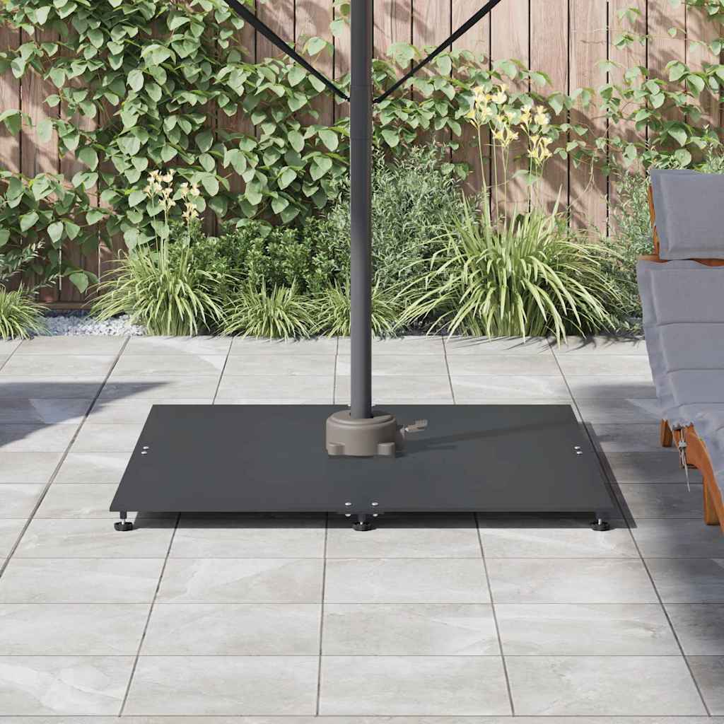 Base per ombrellone Grigio scuro 100 x 100 x 4 cm Acciaio | homemem39
