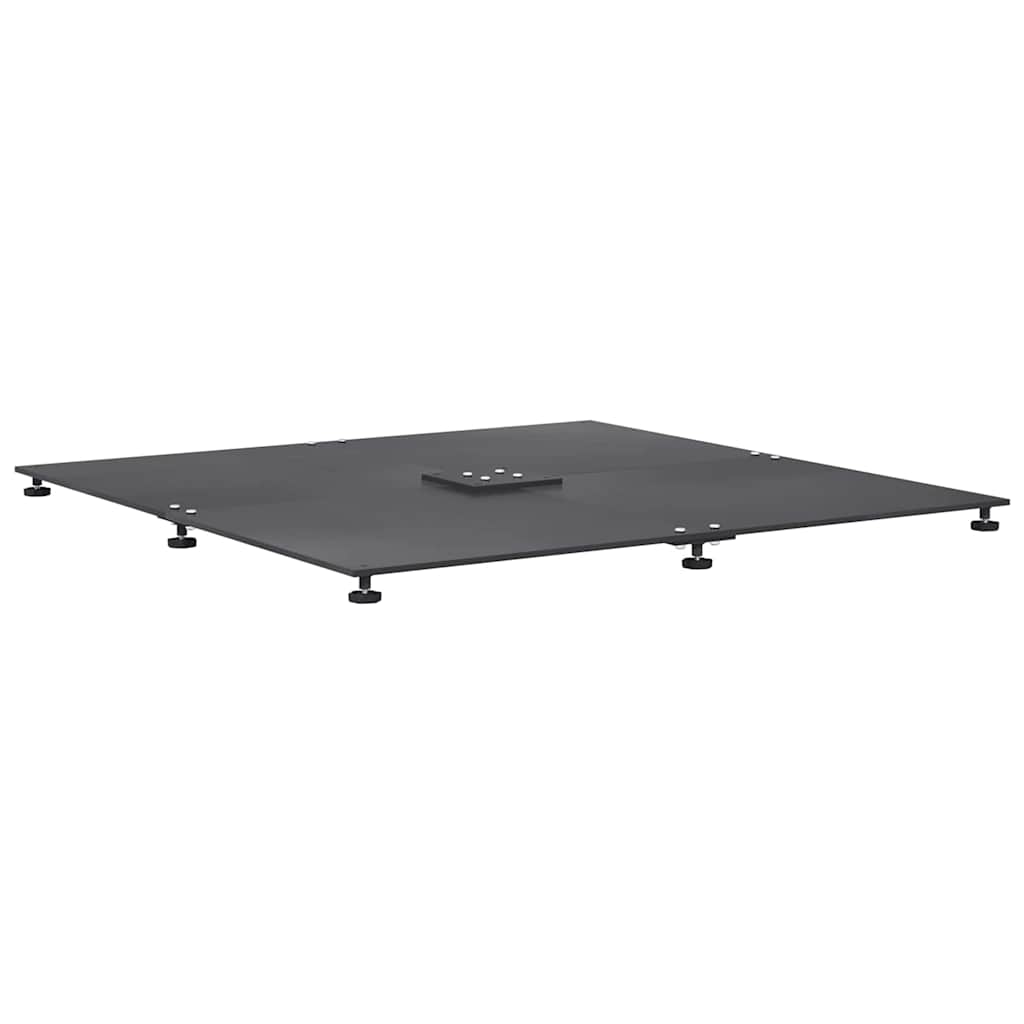 Base per ombrellone Grigio scuro 100 x 100 x 4 cm Acciaio | homemem39