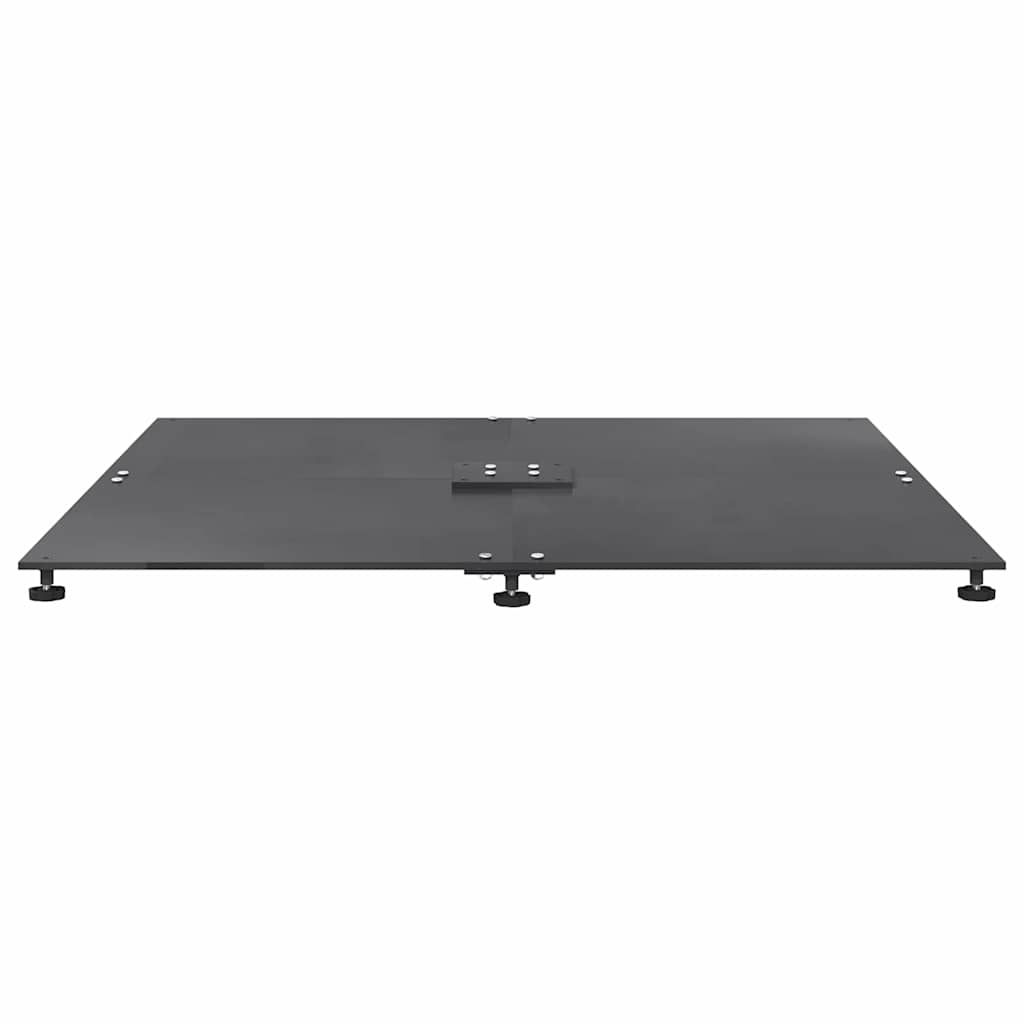 Base per ombrellone Grigio scuro 100 x 100 x 4 cm Acciaio | homemem39