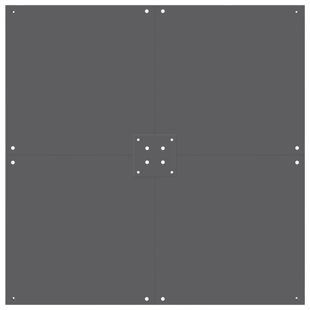 Base per ombrellone Grigio scuro 100 x 100 x 4 cm Acciaio