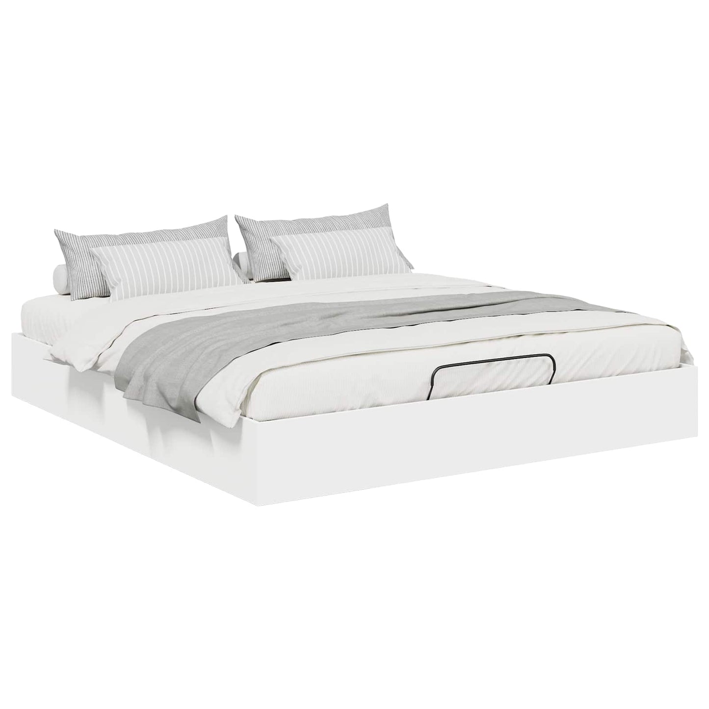 Letto ottomano Bianco 180 x 200 cm Legno ingegnerizzato