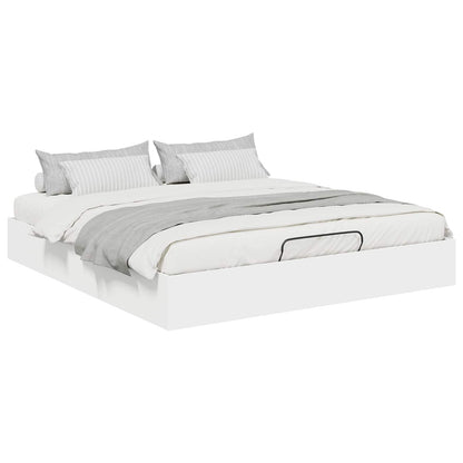 Letto ottomano Bianco 180 x 200 cm Legno ingegnerizzato