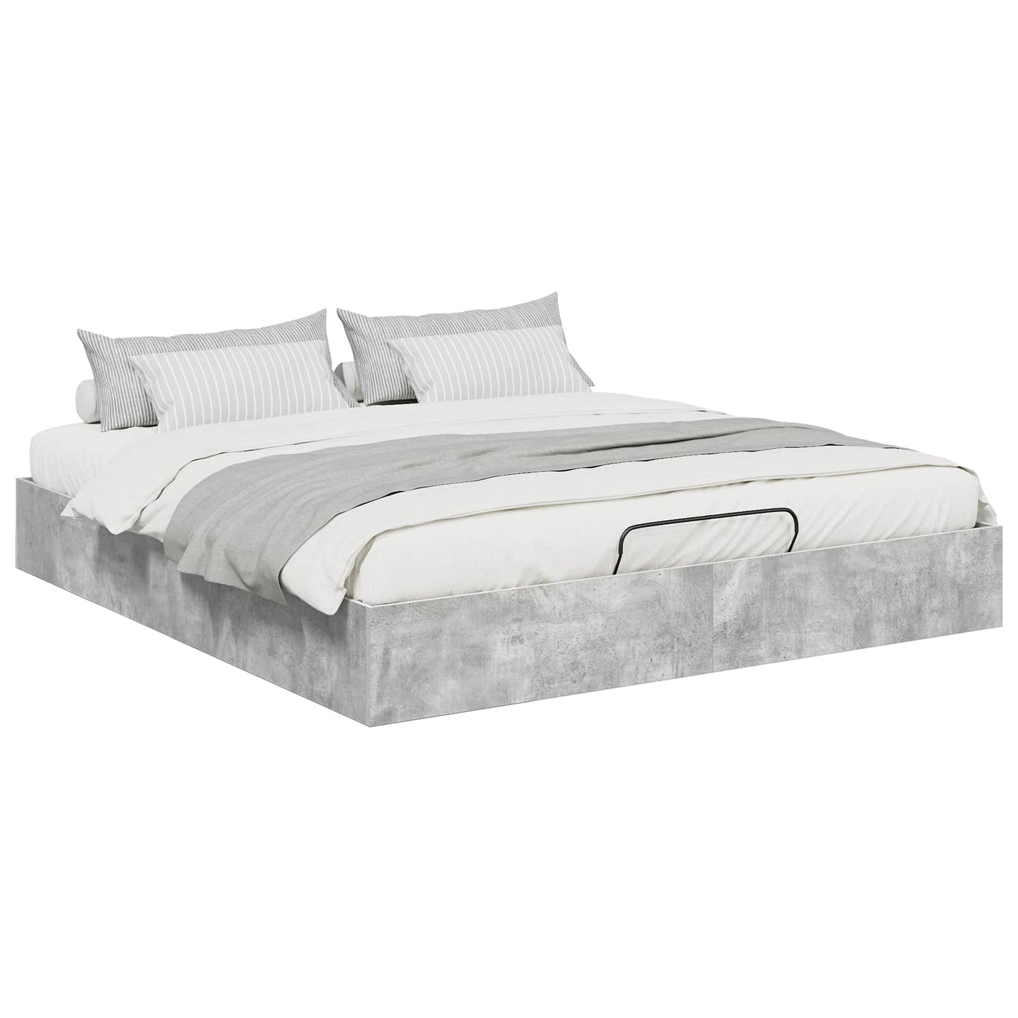 Letto ottomano con archiviazione Calcestruzzo 203 x 180 x 25 cm | homemem39