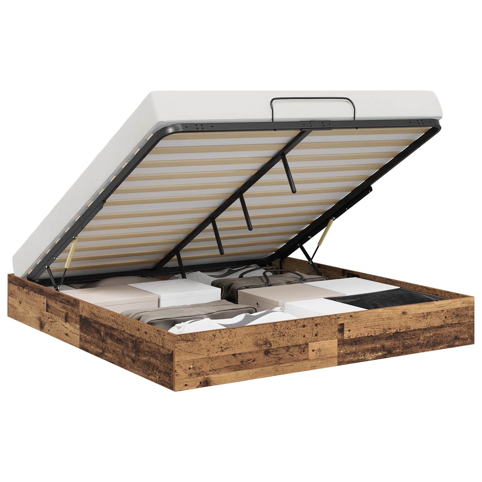 Letto ottomano Legno vecchio 203 x 180 x 25 cm | homemem39