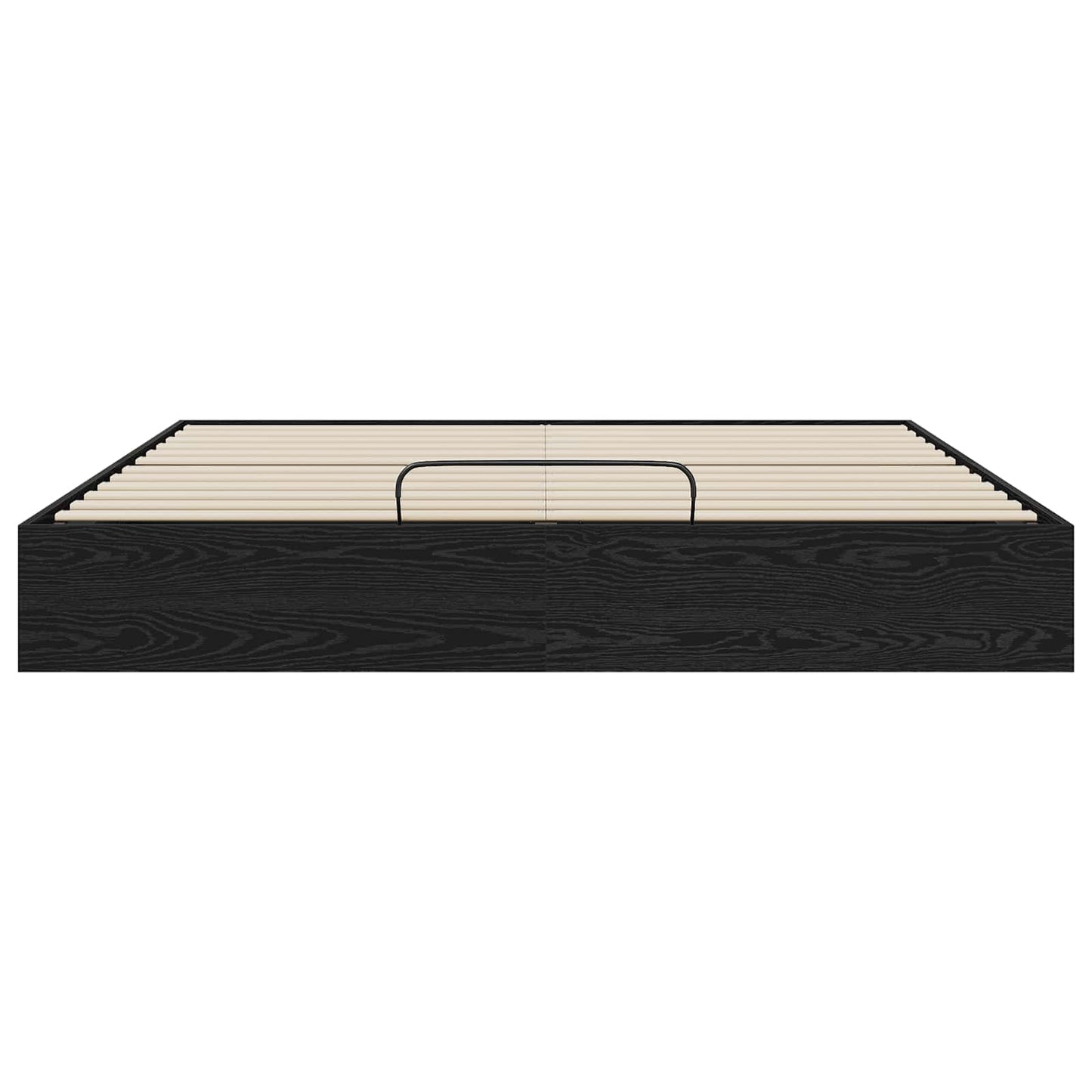 Letto ottomano con archiviazione Rovere Nero 203 x 160 x 25 cm | homemem39