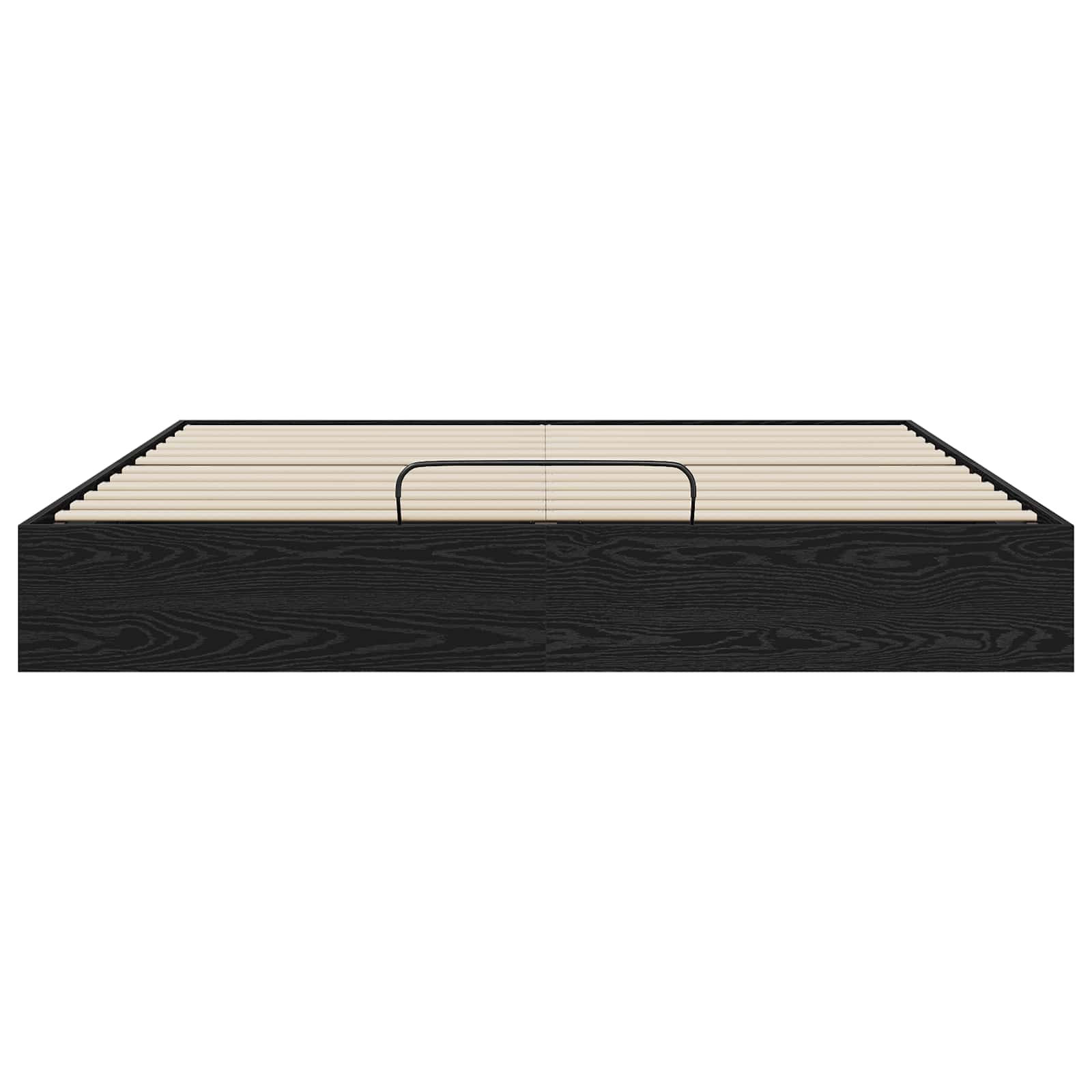 Letto ottomano con archiviazione Rovere Nero 203 x 160 x 25 cm | homemem39