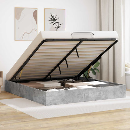 Letto ottomano Grigio Cemento 160 x 200 cm Legno ingegnerizzato | homemem39