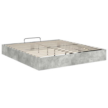 Letto ottomano Grigio Cemento 160 x 200 cm Legno ingegnerizzato | homemem39