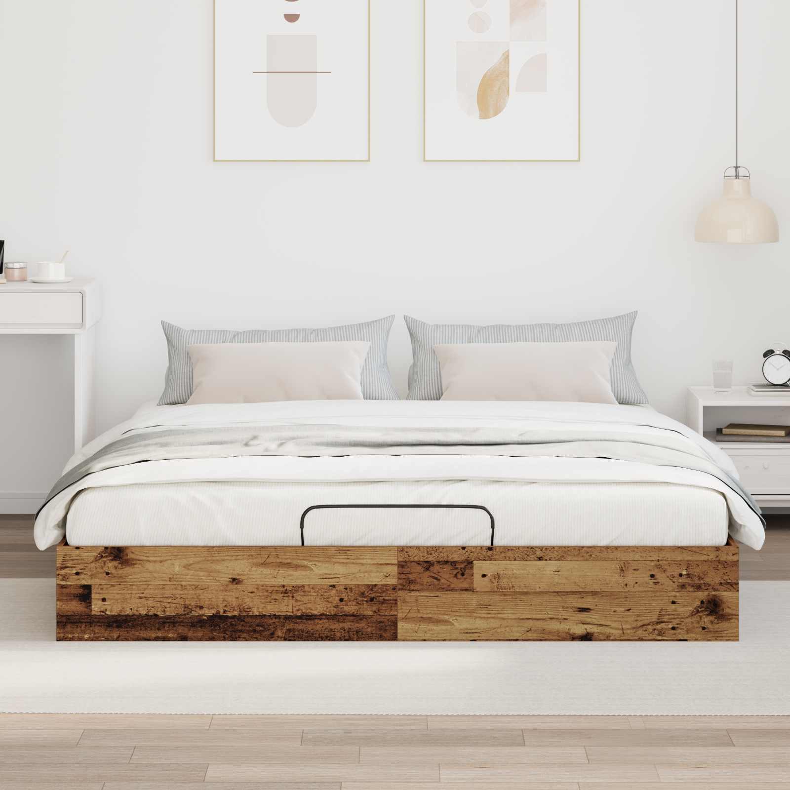 Letto ottomano Legno vecchio 160 x 200 cm Legno ingegnerizzato | homemem39