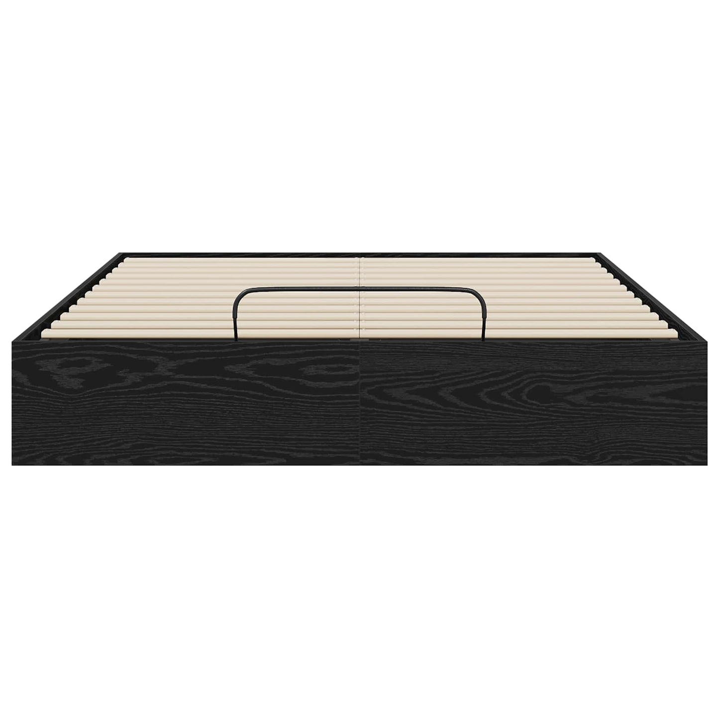 Letto ottomano con archiviazione Rovere Nero 203 x 150 x 25 cm | homemem39
