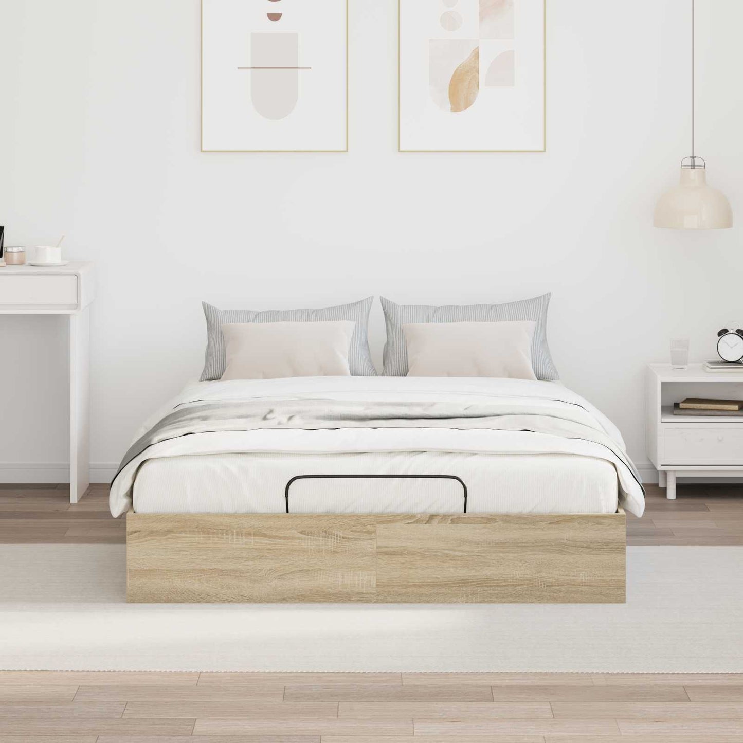 Letto ottomano Rovere Sonoma 150 x 200 cm Legno ingegnerizzato