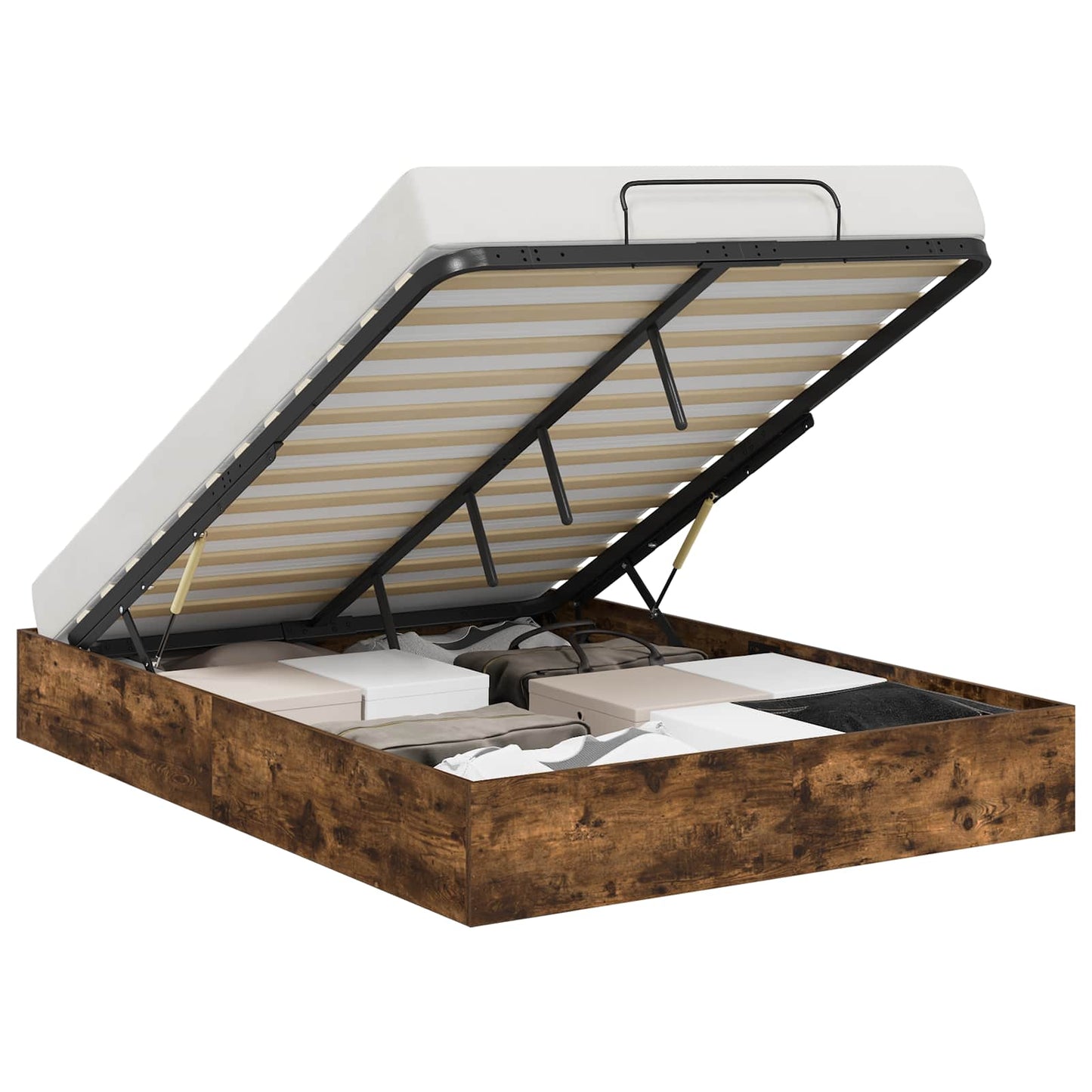 Letto ottomano Quercia Affumicata 203 x 150 x 25 cm