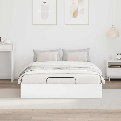 Letto ottomano Bianco 140 x 200 cm Legno ingegnerizzato