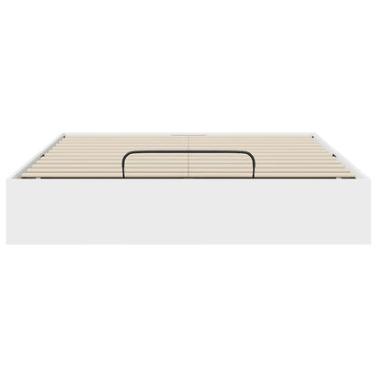 Letto ottomano Bianco 140 x 200 cm Legno ingegnerizzato