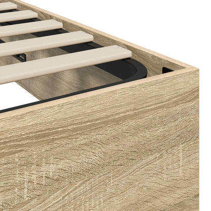 Letto ottomano Rovere Sonoma 140 x 200 cm Legno ingegnerizzato