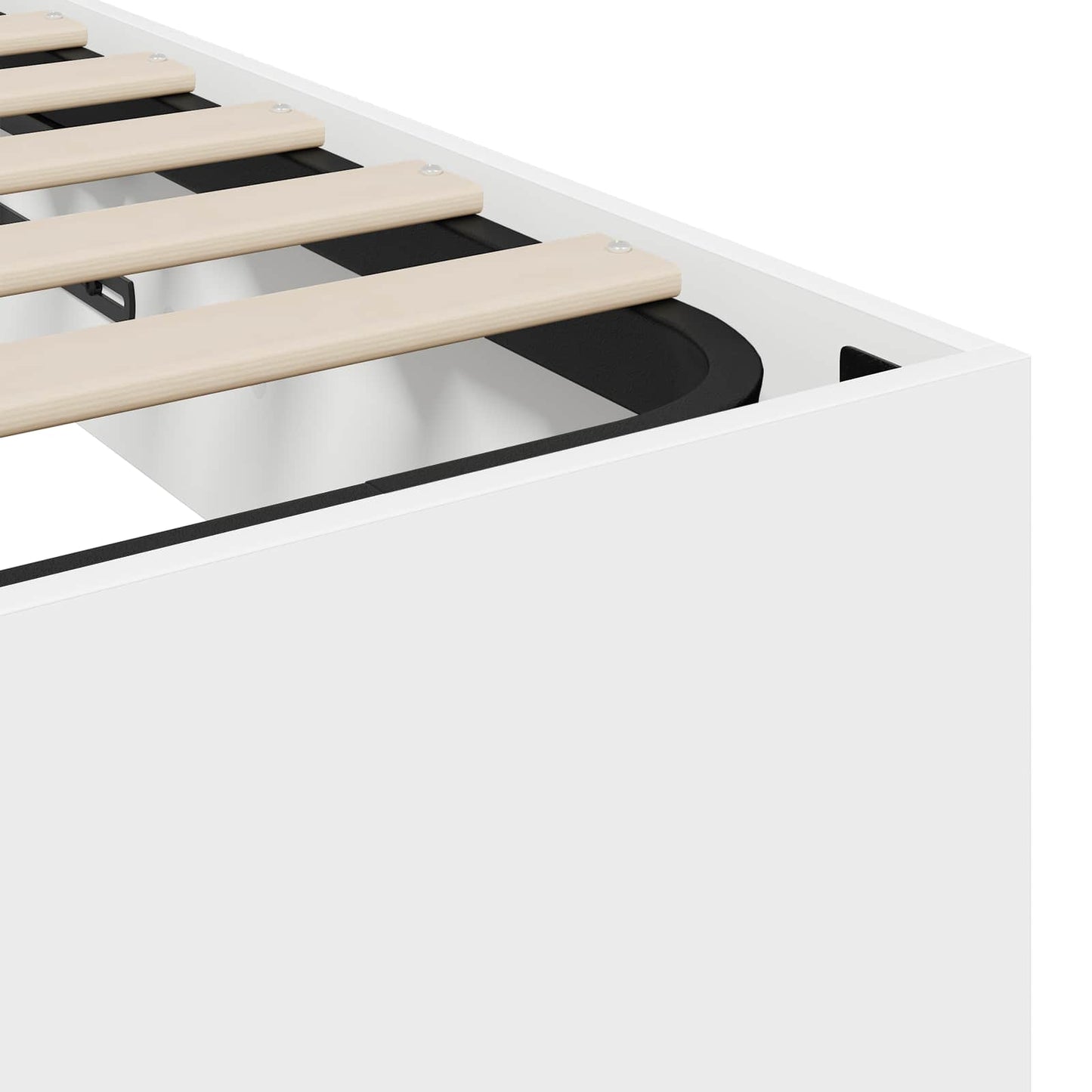 Letto ottomano Bianco 90 x 200 cm Legno ingegnerizzato