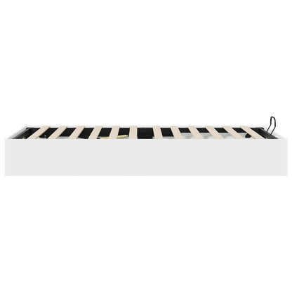 Letto ottomano Bianco 90 x 200 cm Legno ingegnerizzato