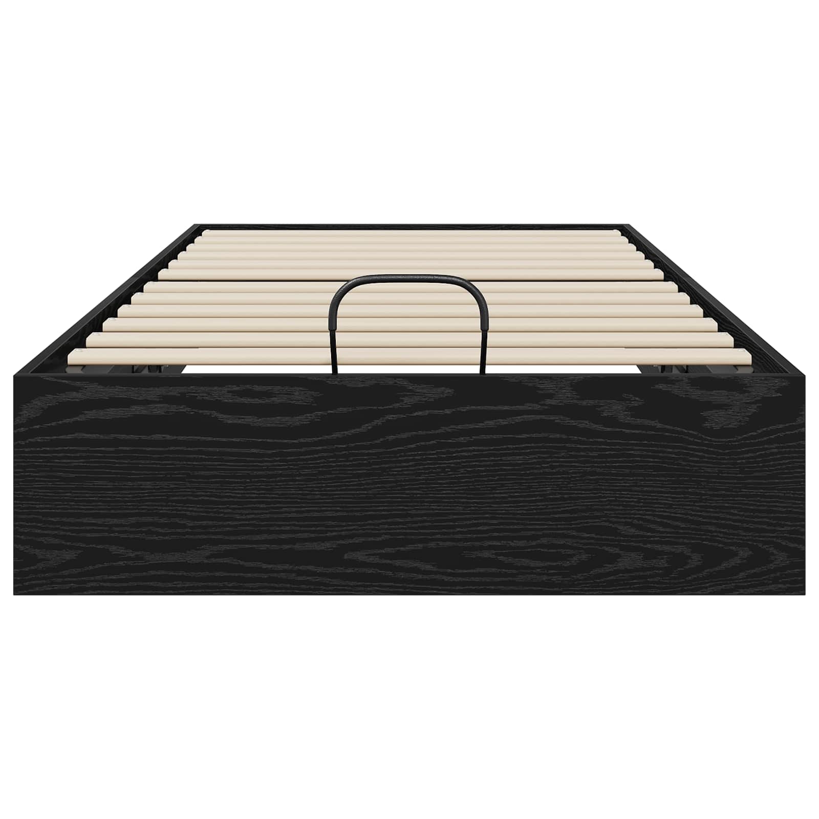 Letto ottomano con archiviazione Rovere Nero 203 x 90 x 25 cm | homemem39