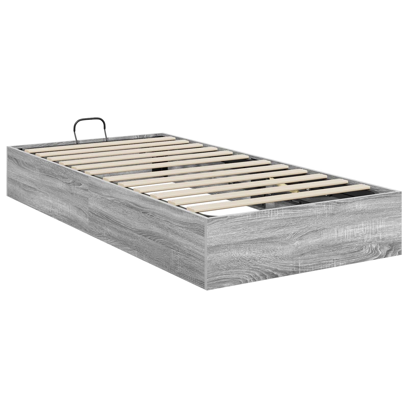 Letto ottomano con archiviazione Sonoma grigia 203 x 90 x 25 cm | homemem39