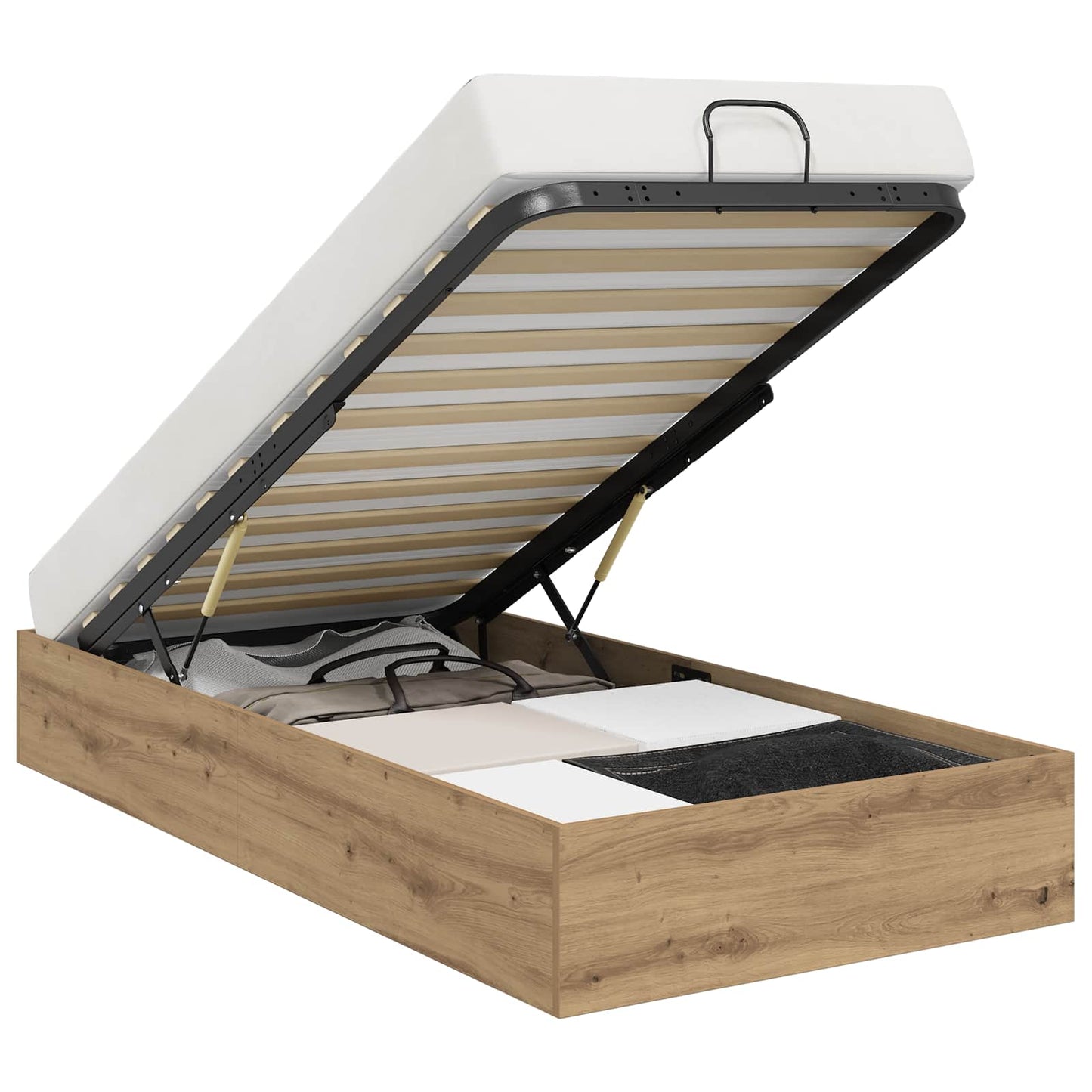 Letto ottomano con archiviazione Rovere Artigianale 90 x 200 cm | homemem39