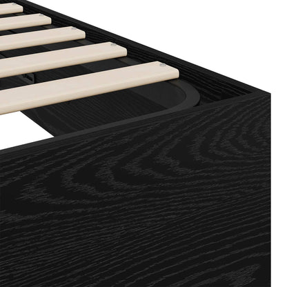 Letto ottomano Rovere Nero 80,5 x 200 cm Legno ingegnerizzato | homemem39