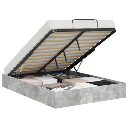 Letto ottomano Grigio Cemento 140 x 200 cm Legno ingegnerizzato | homemem39