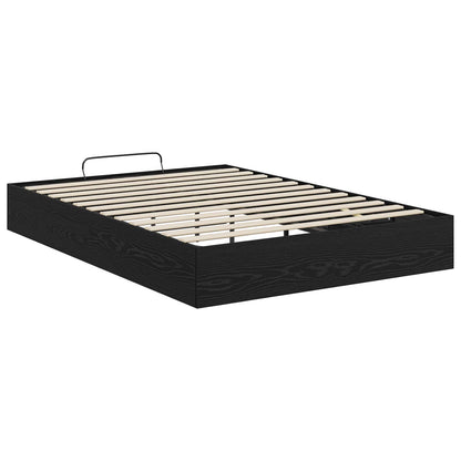 Letto ottomano con archiviazione Rovere Nero 193 x 135 x 25 cm | homemem39