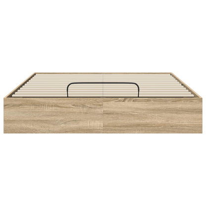 Letto ottomano Rovere Sonoma 135 x 190 cm Legno ingegnerizzato