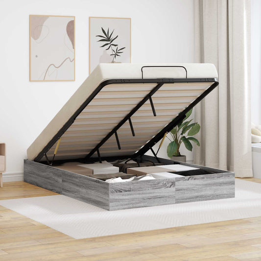 Letto ottomano Grigio Sonoma 193 x 120 x 25 cm Truciolare