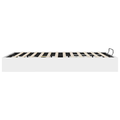 Letto ottomano Bianco 120 x 200 cm Legno ingegnerizzato