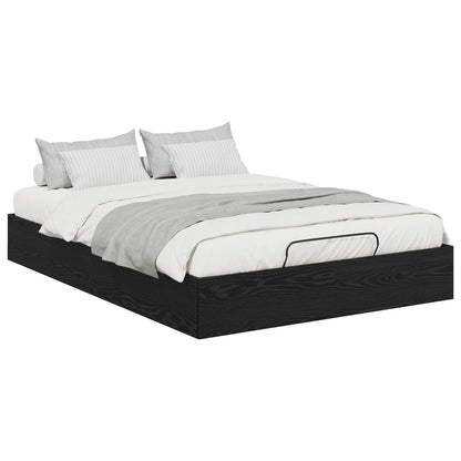 Letto ottomano con archiviazione Rovere Nero 193 x 120 x 25 cm | homemem39