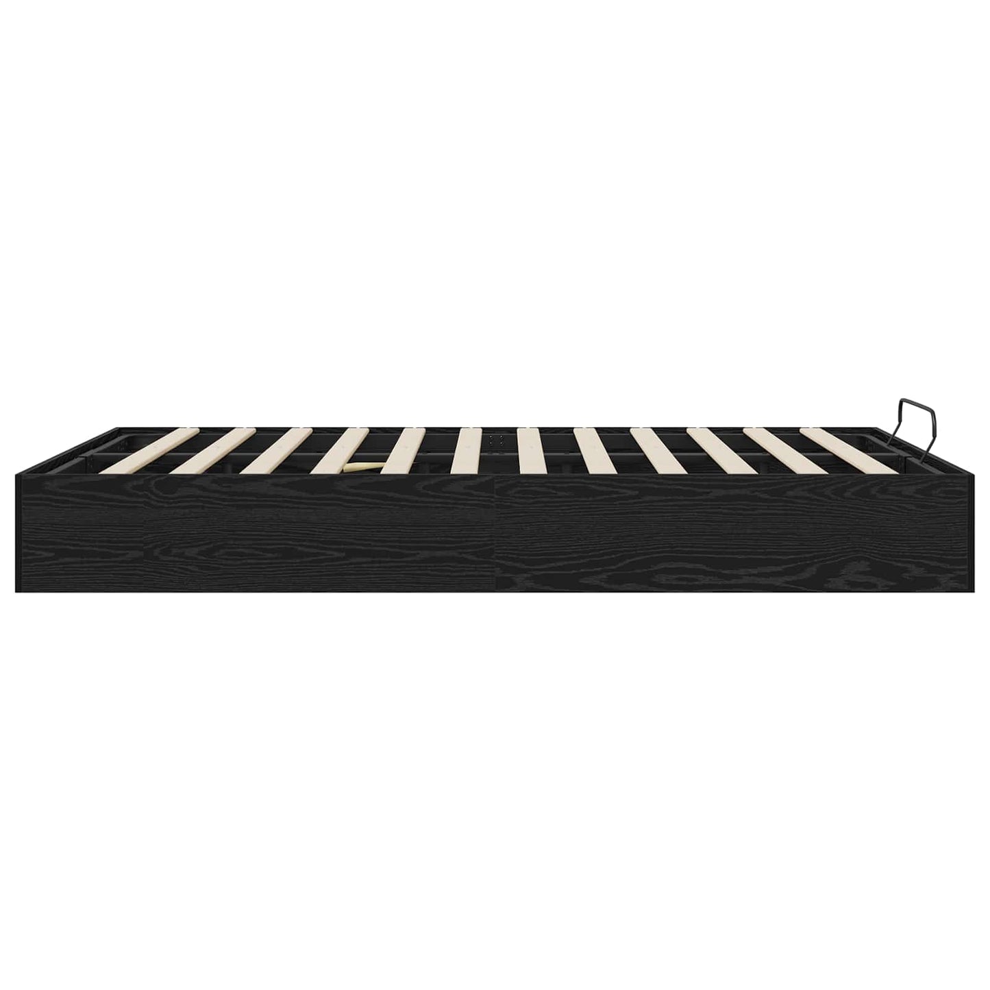 Letto ottomano con archiviazione Rovere Nero 193 x 120 x 25 cm | homemem39