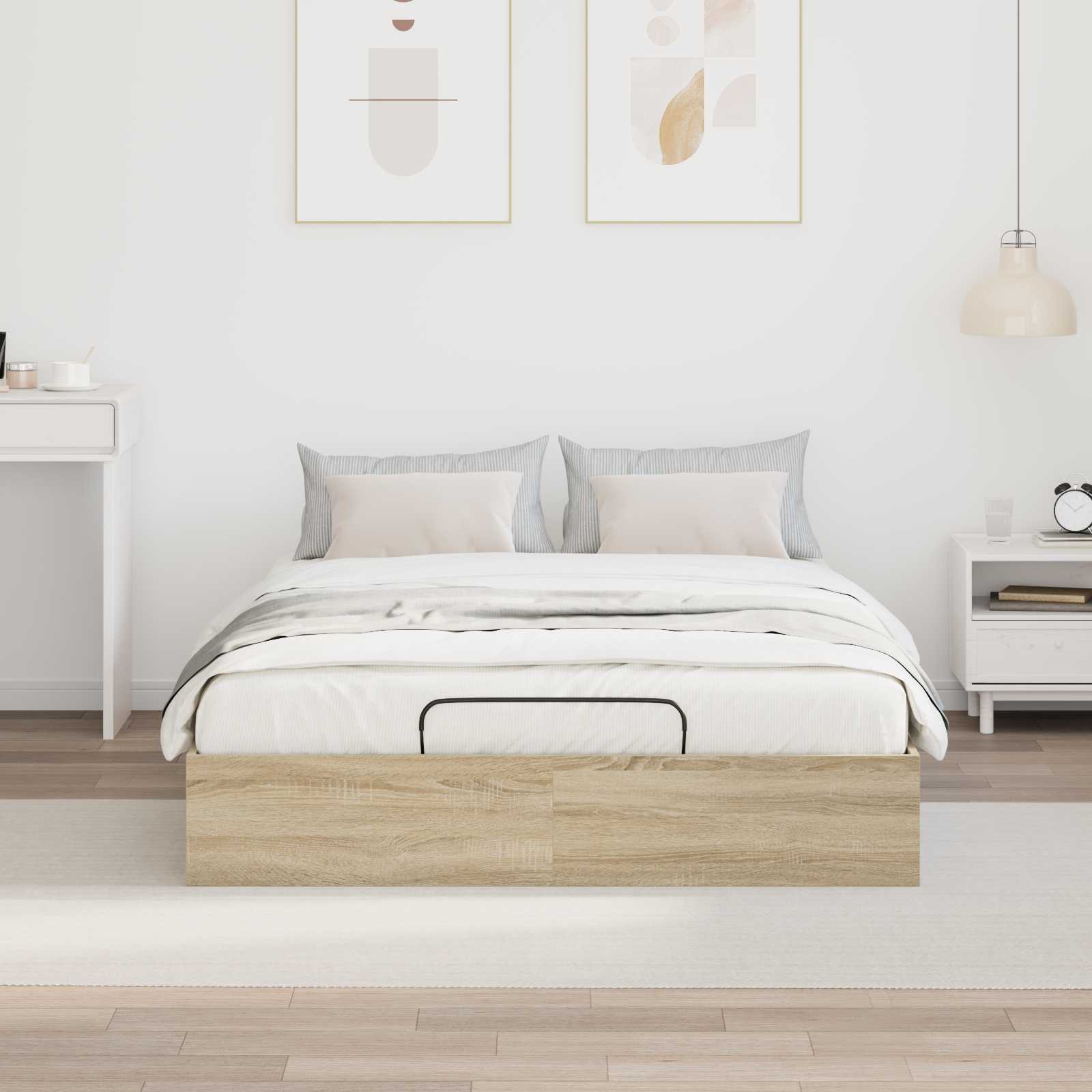 Letto ottomano Rovere Sonoma 193 x 120 x 25 cm | homemem39